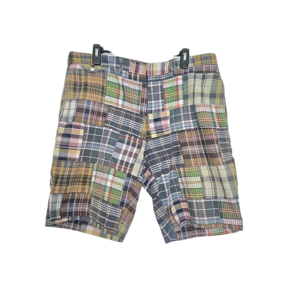 Polo Ralph Lauren Patchwork Authentic India Madras Shorts Mens 36 Cotton Preppy